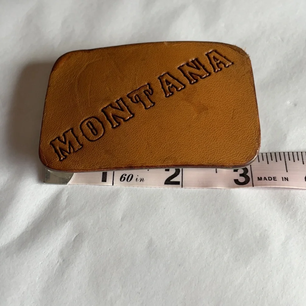 Belt‎ buckle brown Montana